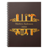 Bister bruin goud gereedschap huis reparaties bedr notitieboek (Voorkant)