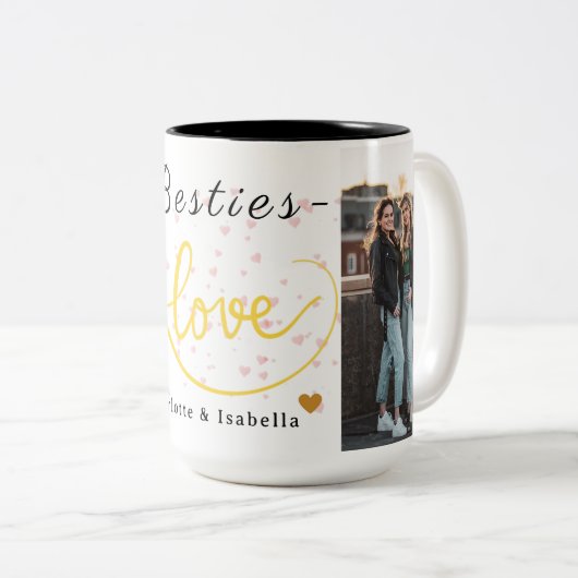 Bisties Love Coffee Mok - Schattigee Beste Vriende (Voorkant rechts)