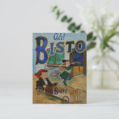 Bisto vintage poster briefkaart (Staand voorkant)