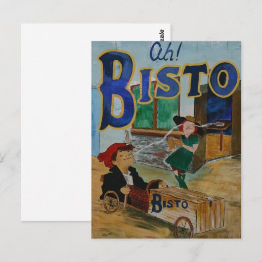 Bisto vintage poster briefkaart (Voorkant / Achterkant)