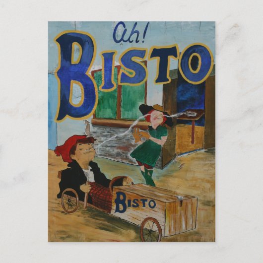 Bisto vintage poster briefkaart (Voorkant)