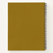 Bistre Bruin (effen kleur) Notitieboek (Achterkant)