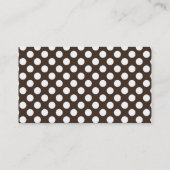 Bistre Bruine Stippen; Retro Schoolbord Visitekaartje (Achterkant)