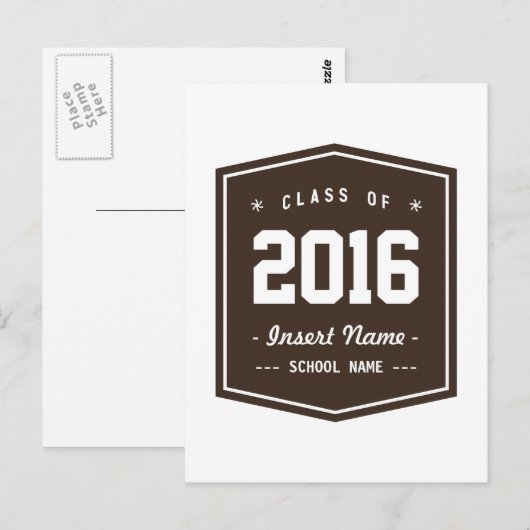 Bistre Retro-klasse Briefkaart (Voorkant / Achterkant)