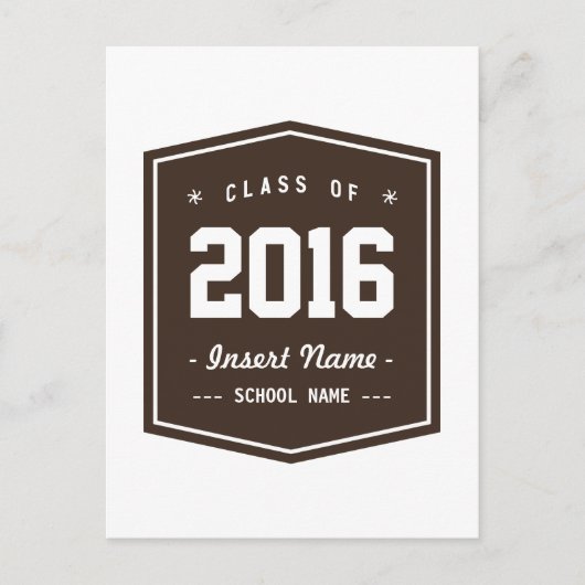 Bistre Retro-klasse Briefkaart (Voorkant)