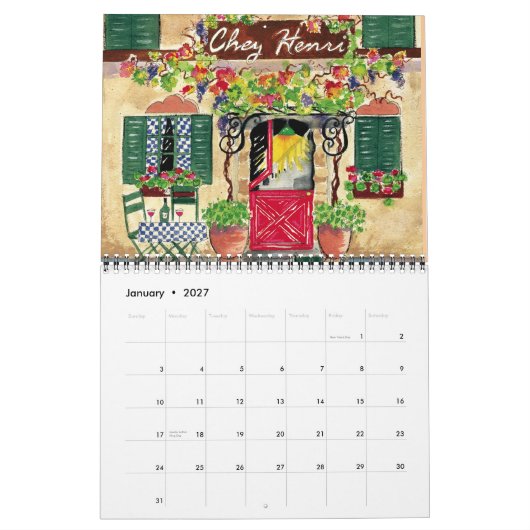 Bistro Calendar Kalender (Jan 2027)