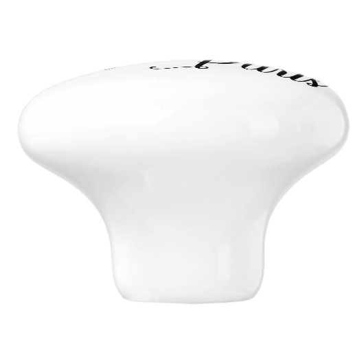 Bistro de Paris  Sign Drawer Pull Keramische Knop (Zijkant)