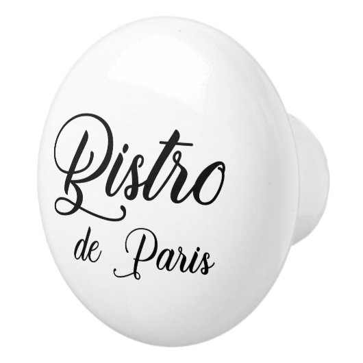 Bistro de Paris Sign Drawer Pull Keramische Knop (Rechts)