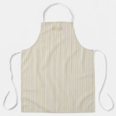 Bistro Foodie Natural Café Stripe Patroon Schort (Voorkant)