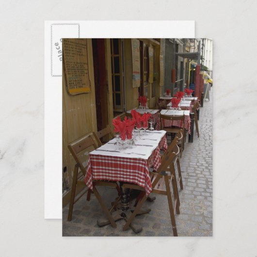 Bistro in Parijs Briefkaart (Voorkant / Achterkant)