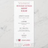 Bistro-menukaart Menu (Voorkant)