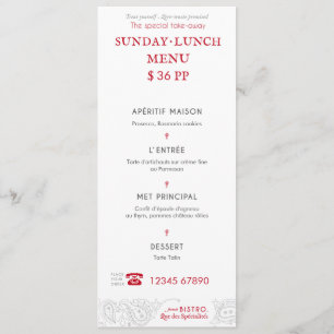 Bistro-menukaart Menu