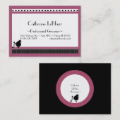 Bistro Podle in Black White en Pink Visitekaartje (Voorkant / Achterkant)
