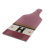 Bistro Tegel Cranberry en Gold Monogram Snijplank (Hoek)