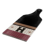 Bistro Tegel Cranberry en Gold Monogram Snijplank (Hoek)