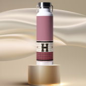  Bistro Tegel Cranberry en Gold Monogram Waterfles