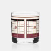 Bistro Tegel Cranberry en Gold Monogram Whisky Glas (Rechts)