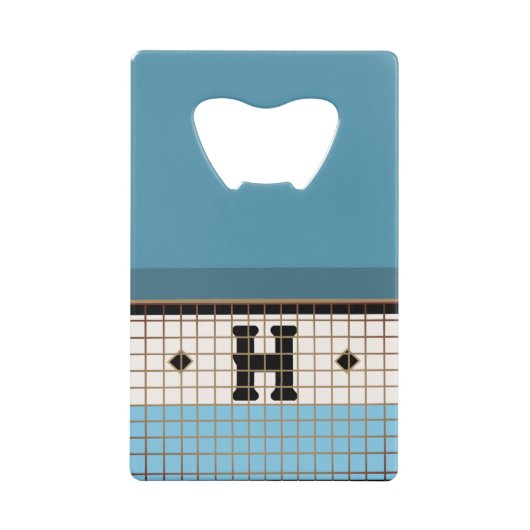  Bistro Tegel Gold Monogram Creditkaart Flessenopener (Voorkant)