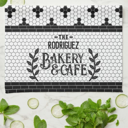 Bistro Tegel Persoonlijke keukenhanddoeken (Gevouwen)