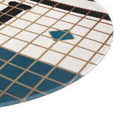  Bistro Tegel Turquoise en Gouden Monogram Snijplank (Hoek)