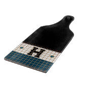 Bistro Tegel Turquoise en Gouden Monogram Snijplank (Hoek)