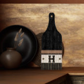 Bistro Tegel Zwart en Goud Monogram Snijplank