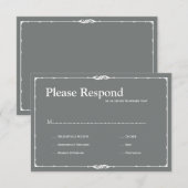 Bistro Wedding rsvp Kaartje (Voorkant / Achterkant)