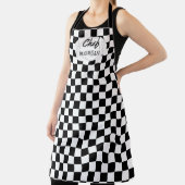  Bistro Zwart-wit Checkerboard Mannen Schort (Insitu)