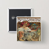 Bisuits Lefevre-Utile Vierkante Button 5,1 Cm (Voorkant /achterkant)