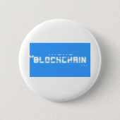 Bit glitch blockchain ronde button 5,7 cm (Voorkant)