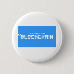 Bit glitch blockchain ronde button 5,7 cm