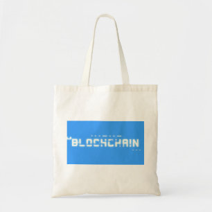 Bit glitch blockchain tote bag