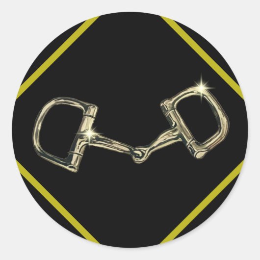 bit in diamant ronde sticker (Voorkant)