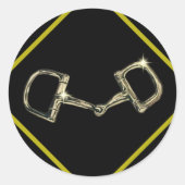 bit in diamond ronde sticker (Voorkant)