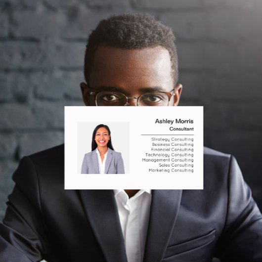 Bit Me QR Code Logo Foto Professional Black White Visitekaartje