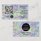 Bit Me QR-code We accepteren bitmunt Logo Glitter  Visitekaartje (Voorkant / Achterkant)