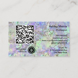 Bit Me QR-code We accepteren bitmunt Logo Glitter  Visitekaartje