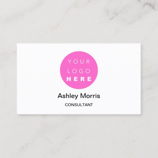 Bit Me Roze QR-code Logo Sociale media White Visitekaartje (Achterkant)