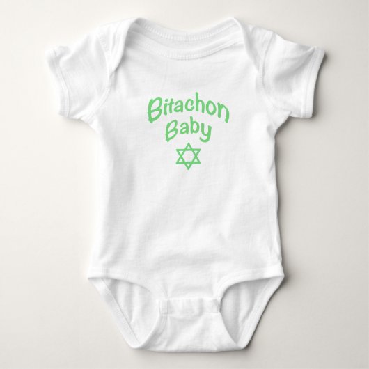 Bitachon Baby Green Bodysuit (Voorkant)