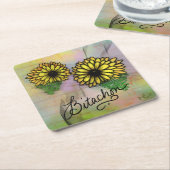 Bitachon Blossom-Onderzetter Kartonnen Onderzetters (Schuin)