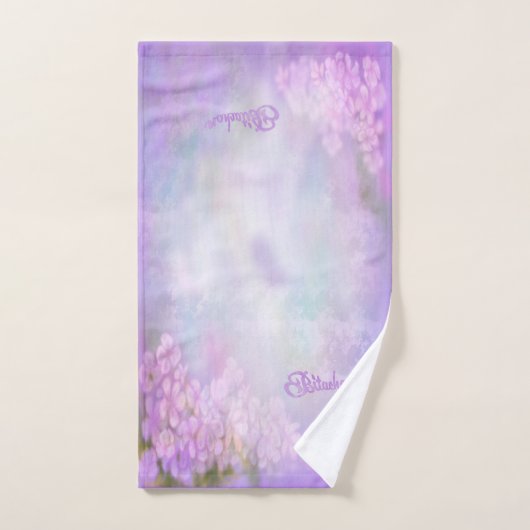 Bitachon Purple Flowers Handdoek (Handdoek)