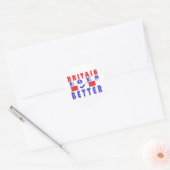 BITAIN DOET HET BETER WORD PATTERN POSTER RONDE STICKER (Envelop)