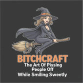 "BITCHCRAFT" gesneden vinyl Sticker (Voorkant)