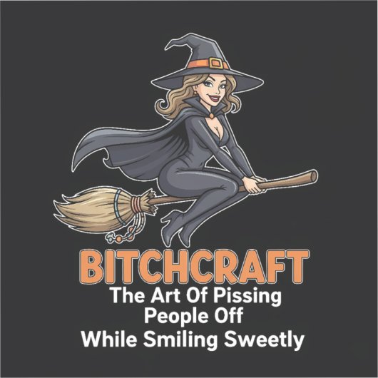 "BITCHCRAFT" gesneden vinyl Sticker (Voorkant)