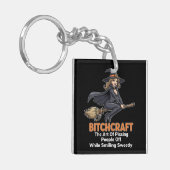"BITCHCRAFT" | Grappige woorddefinitie Sleutelhang Sleutelhanger (Voorkant Links)