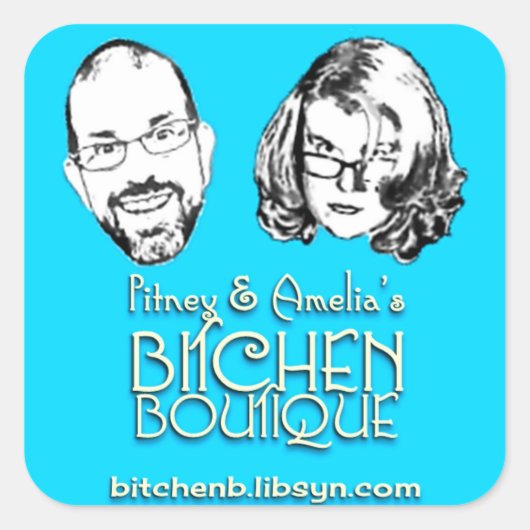 Bitchen Boutique Logo Square Stickers (6) (Voorkant)