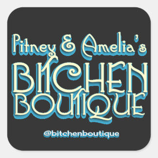 Bitchen Boutique Titel Vierkante Stickers (6)