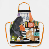 BITCHEN KITCHEN cute dog cooking grooming garden Schort (Voorkant)