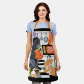 BITCHEN KITCHEN cute dog cooking grooming garden Schort (Gedragen)