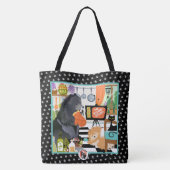 BITCHEN KITCHEN cute dog cooking Tote Bag (Achterkant)
